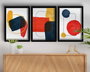 Wallity Cuadro Decorativo Enmarcado en MDF de 3 Piezas (38 x 53 cm)
